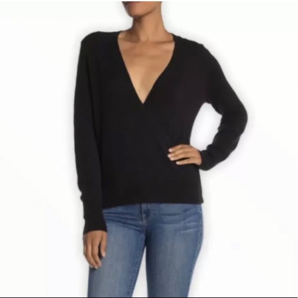 Madewell Wrap-Front Pullover Sweater in Coziest Yarn